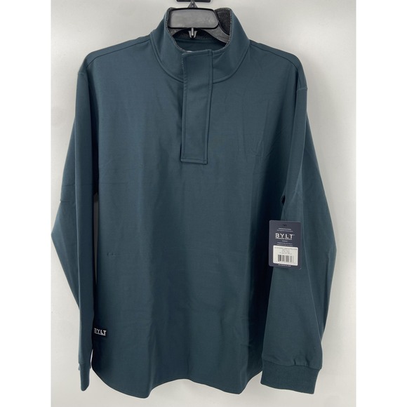 BYLT Pullover Shirt Mens XL Green Elite+ Fairway 1/4 Snap Golf Windbreaker Thick